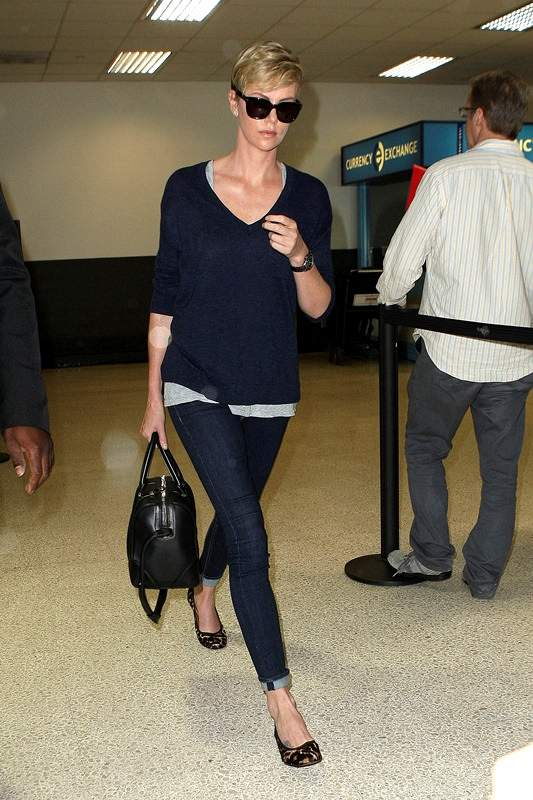 Charlize Theron makes it back to LA