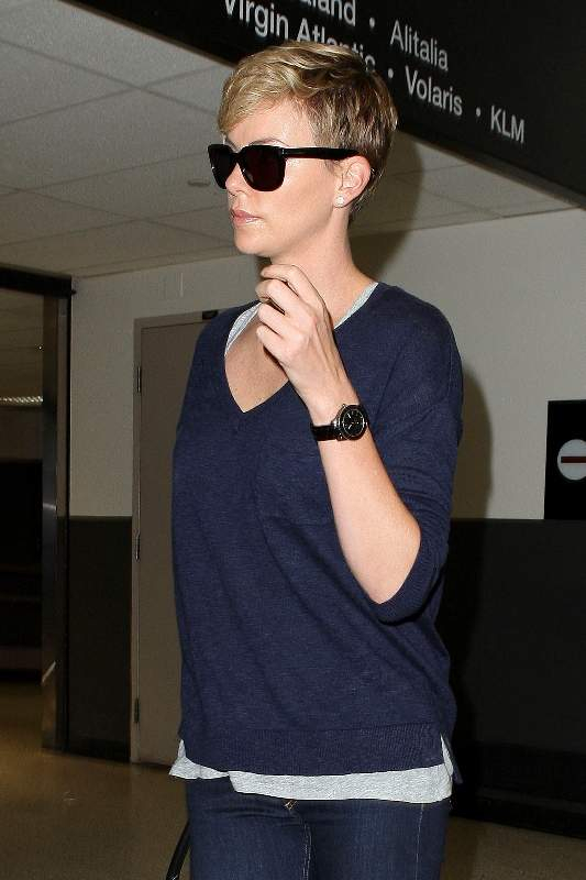 Charlize Theron makes it back to LA