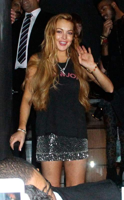 Lindsay Lohan attends the opening of the new John John clothing store in Sao Paulo