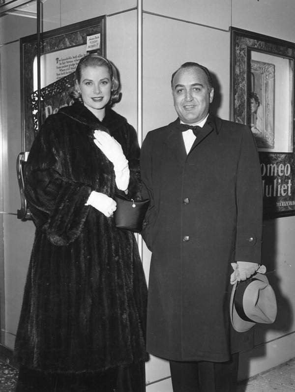 Princess Grace Arthur Krim head of United Artists at the New York City premiere of the film ROMEO AND JULIET December 21 1954 