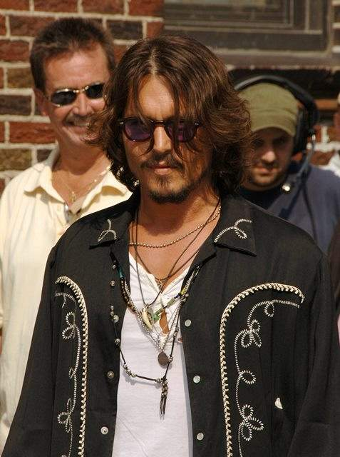 Johnny Depp at the Late Show with David Letterman in New York City  r P  rPicture by  Ronald Asadorian  br  r B Ref  RANY 270706 B  B   r P  r B Splash News and Pictures  B  br  rLos Angeles  310-821-2666 br  rNew York  212-619-2666 br  rLondon  207-107-2