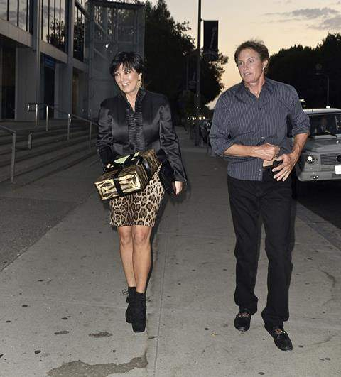 Kris Jenner and Bruce Jenner arrive at Boa Steakhouse in Los Angeles to attend a dinner party with friends and bring along a gift r P rPictured Kris Jenner and Bruce Jenner r P r B Ref SPL313986 090911 B BR rPicture by VLUV Splash News BR 