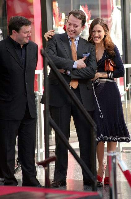 Matthew Broderick and Nathan Lane who were joined by Mel Brooks and Mr Broderick s wife actress Sarah Jessica Parker recieve stars on the Hollywood Walk of Fame in Hollywood CA r P rPictured Nathan Lane Matthew Broderick and Sarah Jessica Parke