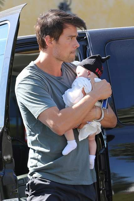 EXCLUSIVE  Baby Axl steps out for the first time with dad Josh Duhamel