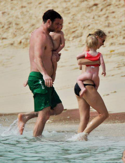 EXCLUSIVE  Naomi Watts and Liev Schreiber are spotted on the beach in Barbados