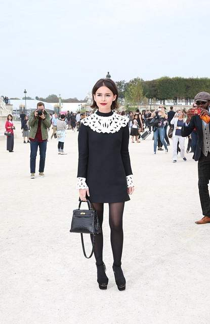Celebrity arrivals for Victor and Rolf  s Fashion show in Paris