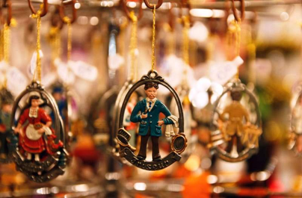 Christmas ornament  depicting a coiffeur barber  Friseur in German  at Nuremberg Christmas market 