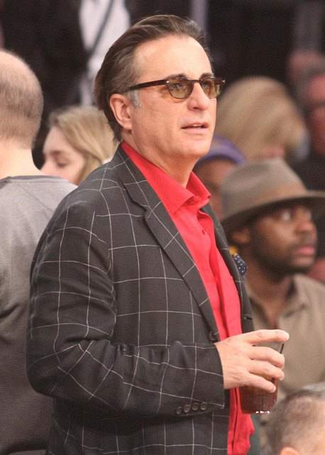 Andy Garcia at the Lakers game