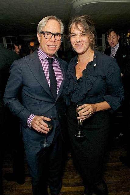 Tommy Hilfiger and Tracey Emin attend Tommy Hilfiger Jonathan Newhouse LC M Dinner at The Emin Room at Restaurant 34