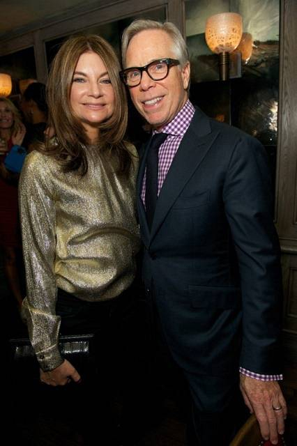 Natalie Massenet and Tommy Hilfiger attend Tommy Hilfiger Jonathan Newhouse LC M Dinner at The Emin Room at Restaurant 34