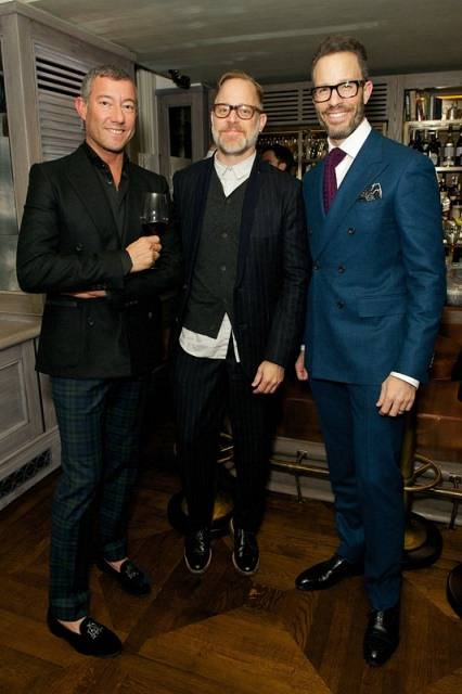 Grant Pearce Bruce Pask and Guest attend Tommy Hilfiger Jonathan Newhouse LC M Dinner at The Emin Room at Restaurant 34