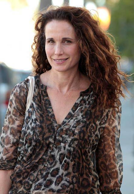 54 year old Andie MacDowell looks great as she goes make-up free in Venice California