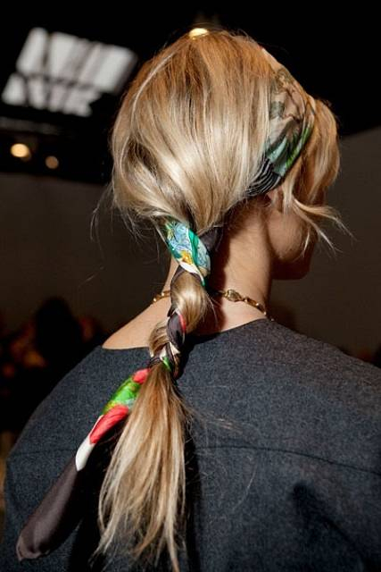 New York n   Elizabeth Lippman  n02-15-12 nfor NY MAgazine nBeauty at Fashion Week nvogue  s Elisabeth von Thurn und Taxis is with scarf braided into her hair