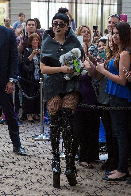 Lady-Gaga-received-stuffed-panda-toy-from-fan-Perth