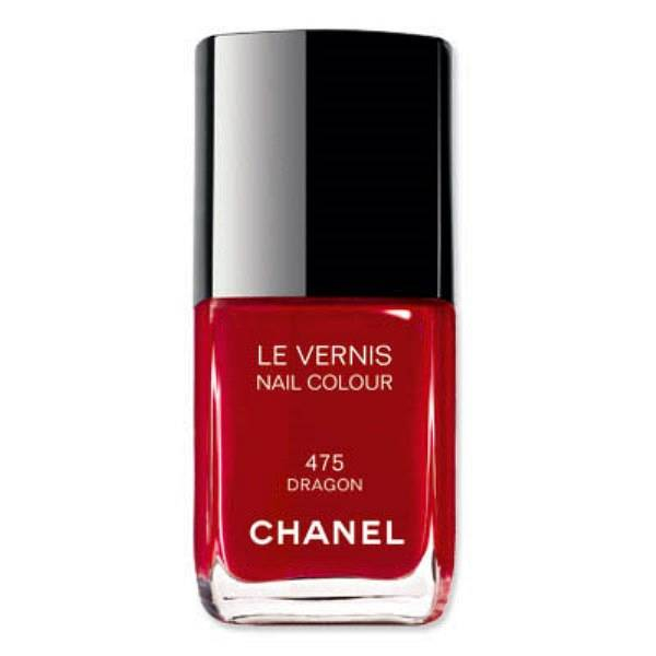 chanel dragon red nails