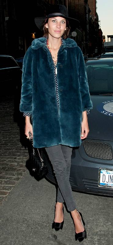 Alexa Chung seen arriving for MBFW Rag amp Bone Show in Mercer Street NYC P Pictured Alexa Chung P B Ref SPL247962 110211 B BR Picture by Janet Mayer Splash News BR P P B Splash News and Pictures B BR Los Angeles 310-821-2666 BR
