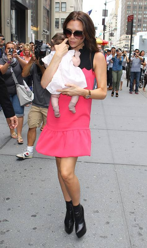 September 11  2011  Victoria Beckham and her daughter  Harper Seven Beckham  after her fashion show at Mercedes Benz Fashion Week in New York CIty today  Credit  Thornton Donnelly INFphoto com Ref  infusny-167 180 sp 