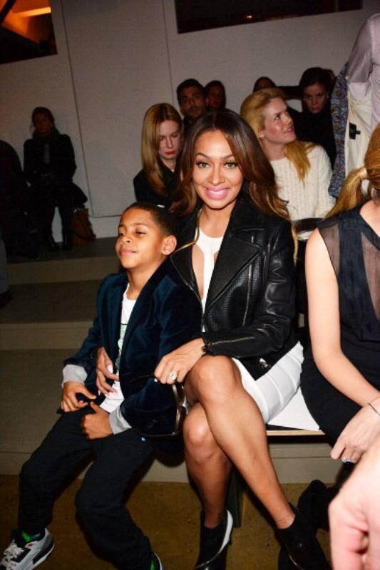 NEW YORK  NY - FEBRUARY 07   Lala Anthony and son Kiyan attend the Cushnie Et Ochs show during MADE Fashion Week Fall 2014 at Milk Studios on February 7  2014 in New York City    Photo by Brian Killian WireImage 