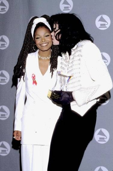 Janet Jackson and Michael Jackson rThe 35th Annual GRAMMY Awards rShrine Auditorium rLos Angeles California United States rFebruary 24 1993 rPhoto by KMazur WireImage com r rTo license this image 1608678 contact WireImage com