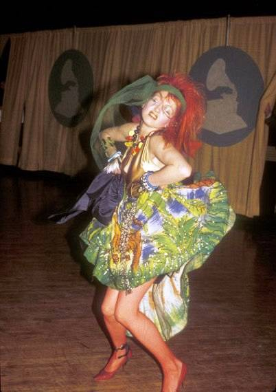 Cyndi Lauper at the Grammys in Los Angeles California on February 28 1984 rThe 26th Annual GRAMMY Awards rLos Angeles California United States rFebruary 28 1984 rPhoto by Barry King WireImage com r rTo license this image 1207391 contact WireImage c