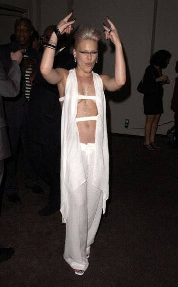 Pink r r44th GRAMMY Awards - BMG After-Party rThe Argyle Hotel rHollywood California USA rFebruary 27 2002 rPhoto by SGranitz WireImage com r rTo license this image 362849 contact WireImage com