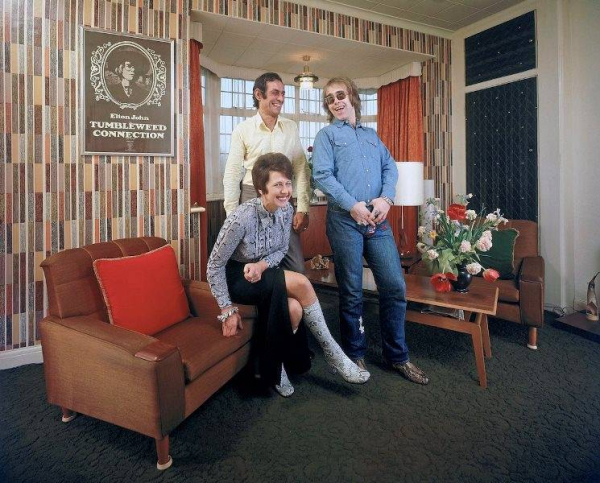 Elton John  right  with his mother Shelia and stepfather Fred Fairebrother in their London apartment