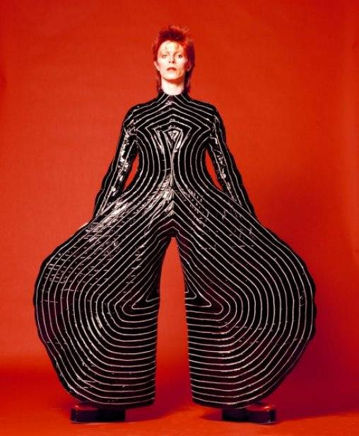 Striped bodysuit for Aladdin Sane tour 1973 Design by Kansai Yamamoto Photograph by Masayoshi Sukita  Sukita The David Bowie Archive 2012