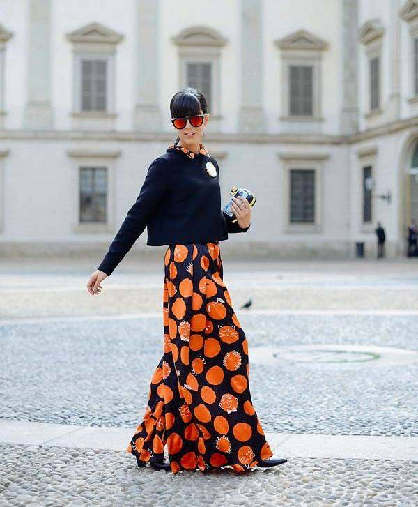 MILAN ITALY - SEPTEMBER 17 Laura Comolli wears a Giulia Rositani total look on September 17 2014 in Milan Italy Photo by Vanni Bassetti Getty Images 