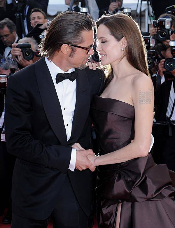 Red carpet arrivals to the   The Tree of Life   premiere at the Cannes Film Festival  France  P Pictured  Angelina Jolie and Brad Pitt P  B Ref  SPL278726  160511    B  BR   Picture by  Splash News BR     P  P  B Splash News and Pictures  B  BR   Los Ange