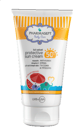 TOL VELVET Baby Protective Sun Cream spf50 150ml transparent