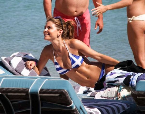 Maria-Menounos-in-Greek-Flag-Bikini--04