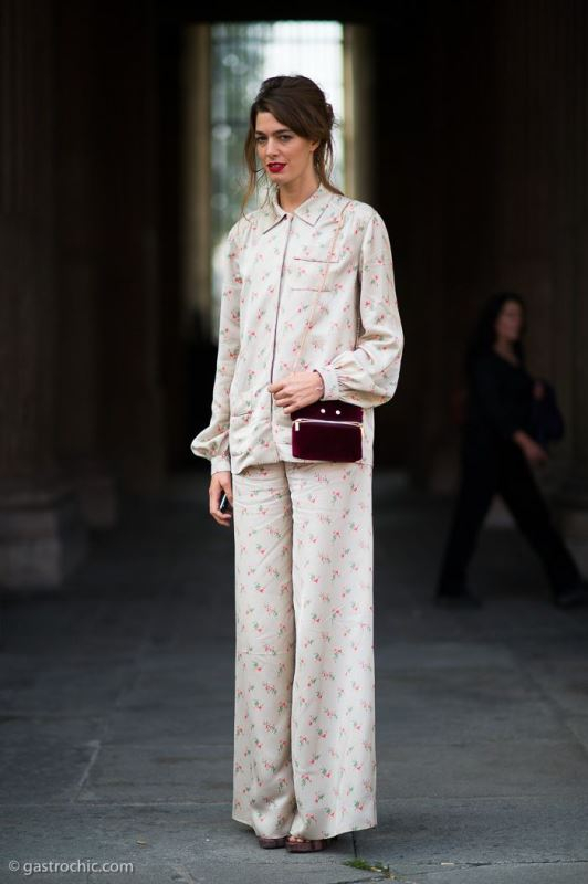 Silk Floral Pajamas  Outside Louis Vuitton