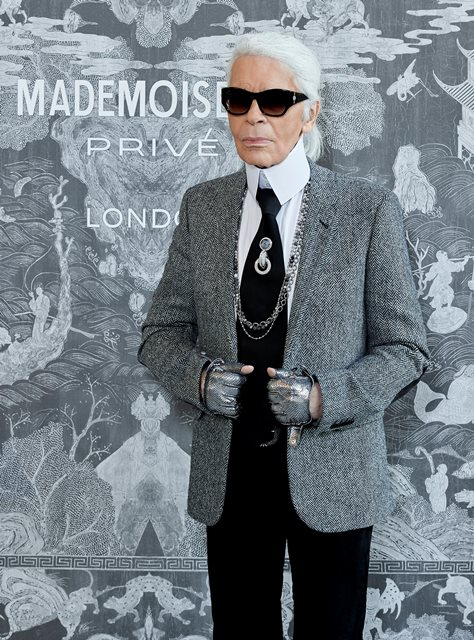 MADEMOISELLE PRIVE - SAATCHI GALLERY LONDON - PHOTOCALL PICTURE BY OLIVIER SAILLANT - KARL LAGERFELD
