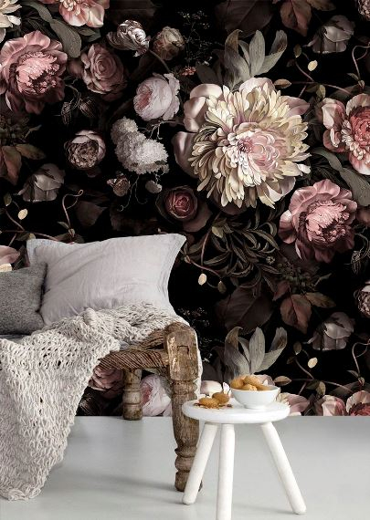 floral wallpaper winter