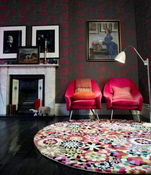 rug winter floral