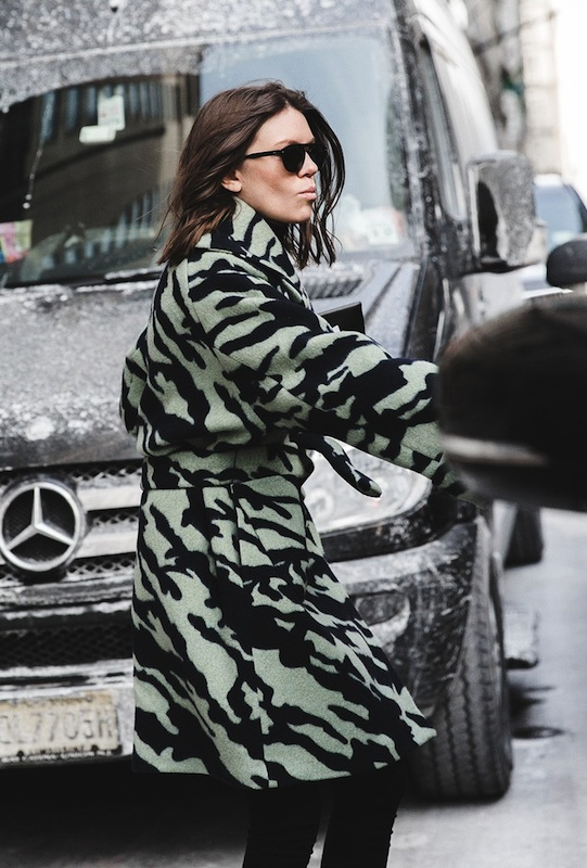 New York Fashion Week-Fall Winter 2015-Street Style-NYFW-Camo Coat--790x1185