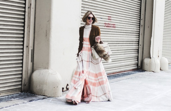New York Fashion Week-Fall Winter 2015-Street Style-NYFW-Saint Laurent Suede Jacket-Missoni Dress-2-790x527