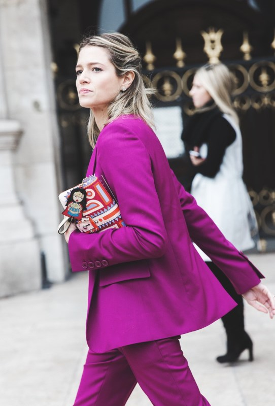 Paris Fashion Week-Fall Winter 2015-Street Style-PFW-Helena Bordon-Suite Pink-Stella McCartney--790x1185