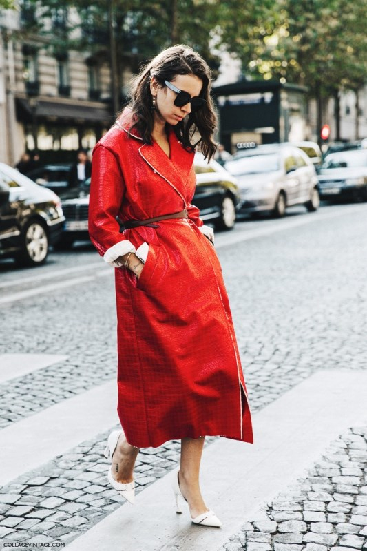 PFW-Paris Fashion Week-Spring Summer 2016-Street Style-Say Cheese-Natasha Goldenberg-Red Coat-6-790x1185