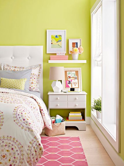 green pink
