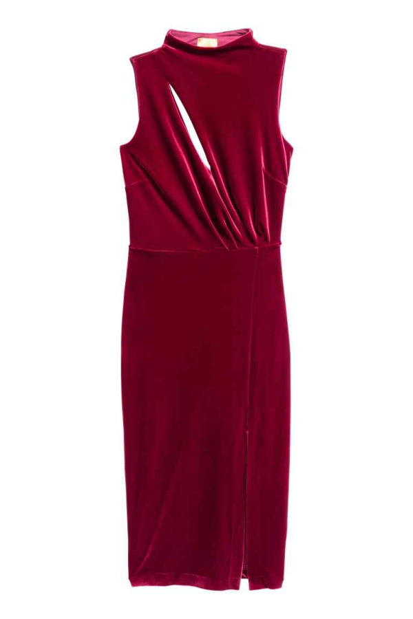 Sleeveless βελούδινο φόρεμα, H&M.