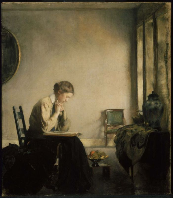 Edmund Charles Tarbel, Girl Reading, 1909, Museum of Fine Arts, Boston.