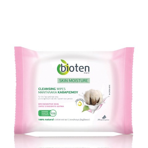Skin Moisture Cleansing Wipes Dry/Sensitive Skin, Bioten