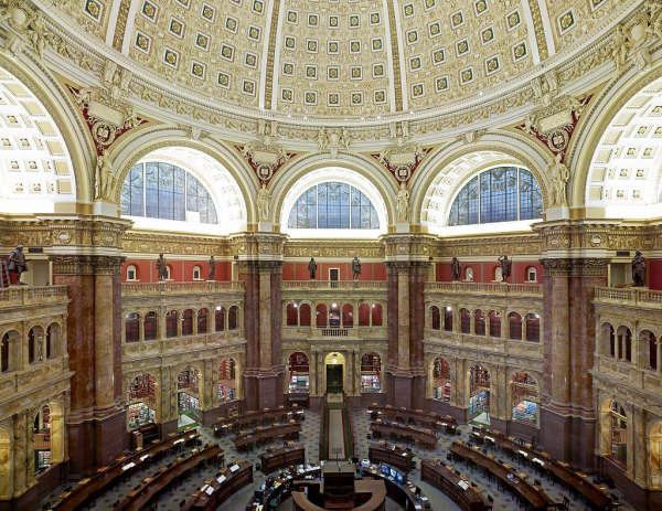 United States Congress library, Washington, χτίστηκε το 1800.