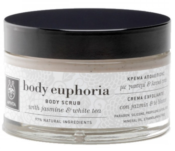 Body Euphoria Κρέμα απολέπισης για ευεξία με γιασεμί & λευκό τσάι, Apivita