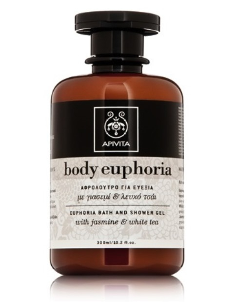 Apivita Euphoria Bath & Shower Gel and Body Milk with jasmine & white tea.