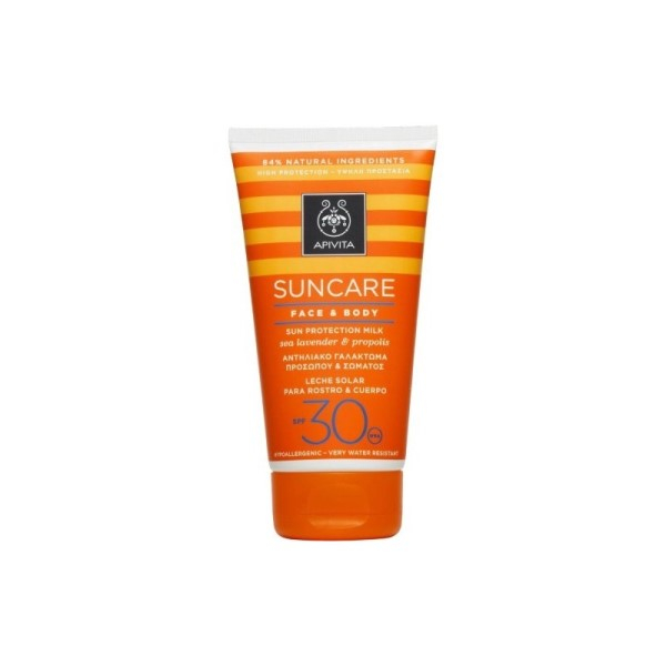 Apivita Suncare Face & Body Sun Protection Milk Sea Lavender & Propolis SPF30