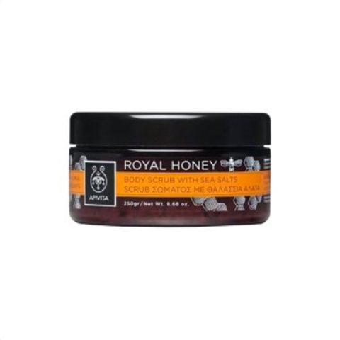ROYAL HONEY SCRUB ΣΩΜΑΤΟΣ ΜΕ ΘΑΛΑΣΣΙΑ ΑΛΑΤΑ, APIVITA