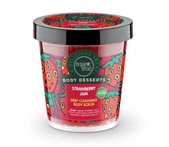 BODY DESSERTS STRAWBERRY JAM DEEP CLEANSING BODY SCRUB, NATURA SIBERICA