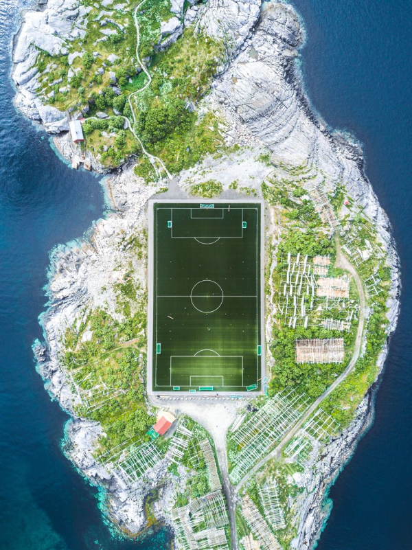 Henningsvær γήπεδο ποδοσφαίρου, Νορβηγία